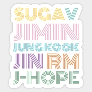 Bangtan names Sticker